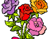 Dibuix Ram de roses pintat per Yolanda