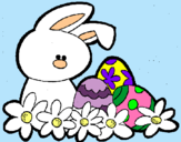 Dibuix Conillet de Pasqua pintat per ana gargallo soler