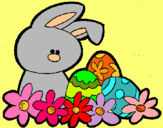Dibuix Conillet de Pasqua pintat per Yolanda