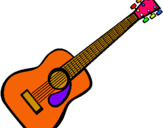 Dibuix Guitarra espanyola II pintat per scarlet blanco