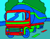 Dibuix Camió cisterna pintat per gerard