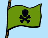 Dibuix Bandera pirata pintat per erola1