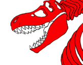 Dibuix Esquelet tiranosauri rex pintat per MARTI