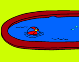 Dibuix Pilota a la piscina pintat per gerog