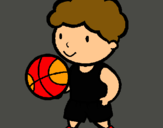 Dibuix Jugador de bàsquet pintat per didac