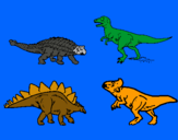 Dibuix Dinosauris de terra pintat per Albert