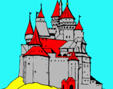 Dibuix Castell medieval pintat per JAN DAUDE