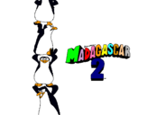 Dibuix Madagascar 2 Pingüins pintat per alba    reverte