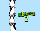 Dibuix Madagascar 2 Pingüins pintat per Ivet Esteve