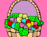 Dibuix Cistell amb flors 6 pintat per ingrid