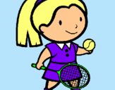 Dibuix Noia tennista pintat per Júlia