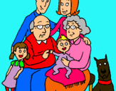 Dibuix Família pintat per familia