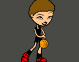 Dibuix Jugadora de bàsquet pintat per didac