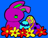 Dibuix Conillet de Pasqua pintat per iria