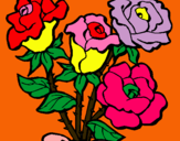 Dibuix Ram de roses pintat per PAOLA