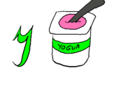 Dibuix Iogurt pintat per mei