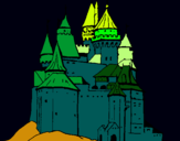 Dibuix Castell medieval pintat per ale