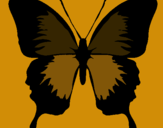 Dibuix Papallona amb ales negres  pintat per mmsb