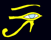 Dibuix Ull Horus pintat per AINA