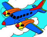 Dibuix Avioneta pintat per ARNAU 