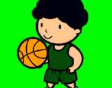 Dibuix Jugador de bàsquet pintat per ADAIA BARTUI  STUPINO