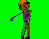Dibuix Jugador de golf pintat per meritxell