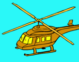 Dibuix Helicòpter  pintat per bruna