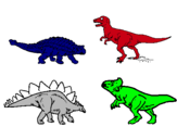Dibuix Dinosauris de terra pintat per akhor