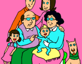 Dibuix Família pintat per caragol