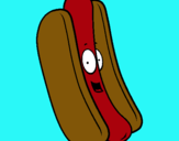 Dibuix Hot dog pintat per anna c.m