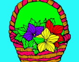 Dibuix Cistell amb flors 2 pintat per ainhoa.c.m