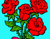 Dibuix Ram de roses pintat per Natilla
