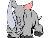 Dibuix Rinoceront II pintat per jan