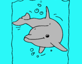 Dibuix Dofí pintat per clara kioliuhythg huokokl