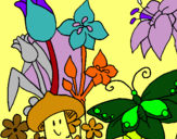 Dibuix Fauna i flora pintat per roshana