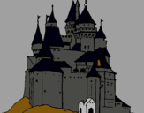 Dibuix Castell medieval pintat per joan