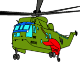 Dibuix Helicòpter al rescat  pintat per ISAC