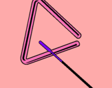 Dibuix Triangle pintat per roser i papa