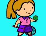 Dibuix Noia tennista pintat per MAR  IZQUIERDO