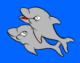 Dibuix Dofins pintat per aitana