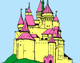 Dibuix Castell medieval pintat per hbyu