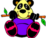 Dibuix Ós Panda pintat per marta