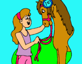 Dibuix Cavall guanyador  pintat per MAR  IZQUIERDO