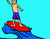 Dibuix Surfista pintat per eric    juanola