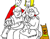 Dibuix Família pintat per family