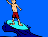 Dibuix Surfista pintat per hani 49