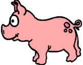 Dibuix Porc pintat per laura