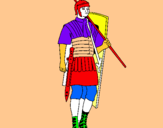 Dibuix Soldat romà  pintat per ona