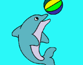 Dibuix Dofí jugant amb una pilota pintat per UGTgseht3riuheyufn