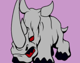 Dibuix Rinoceront II pintat per joel   guai